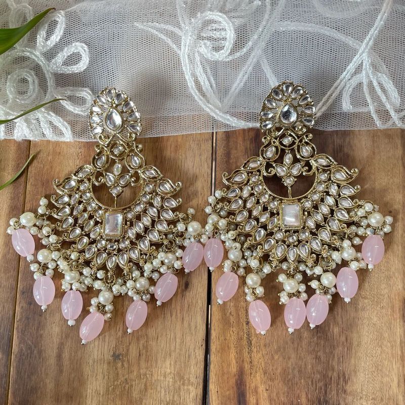 Pink Ethnic Earrings