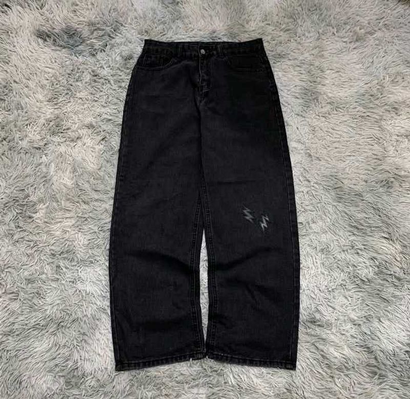 Unisex baggy black jeans