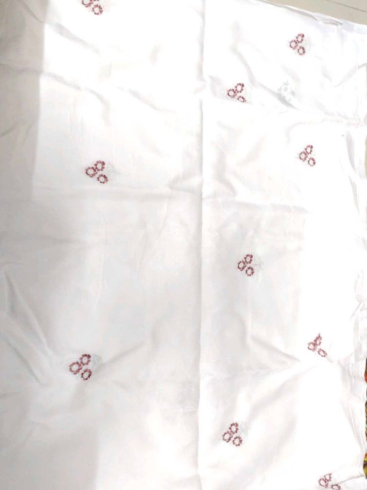 It&#39;s An Embroidery White Saree