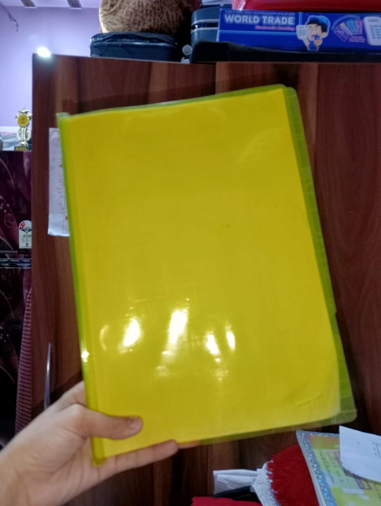 Pack of 6 yellow colour folder