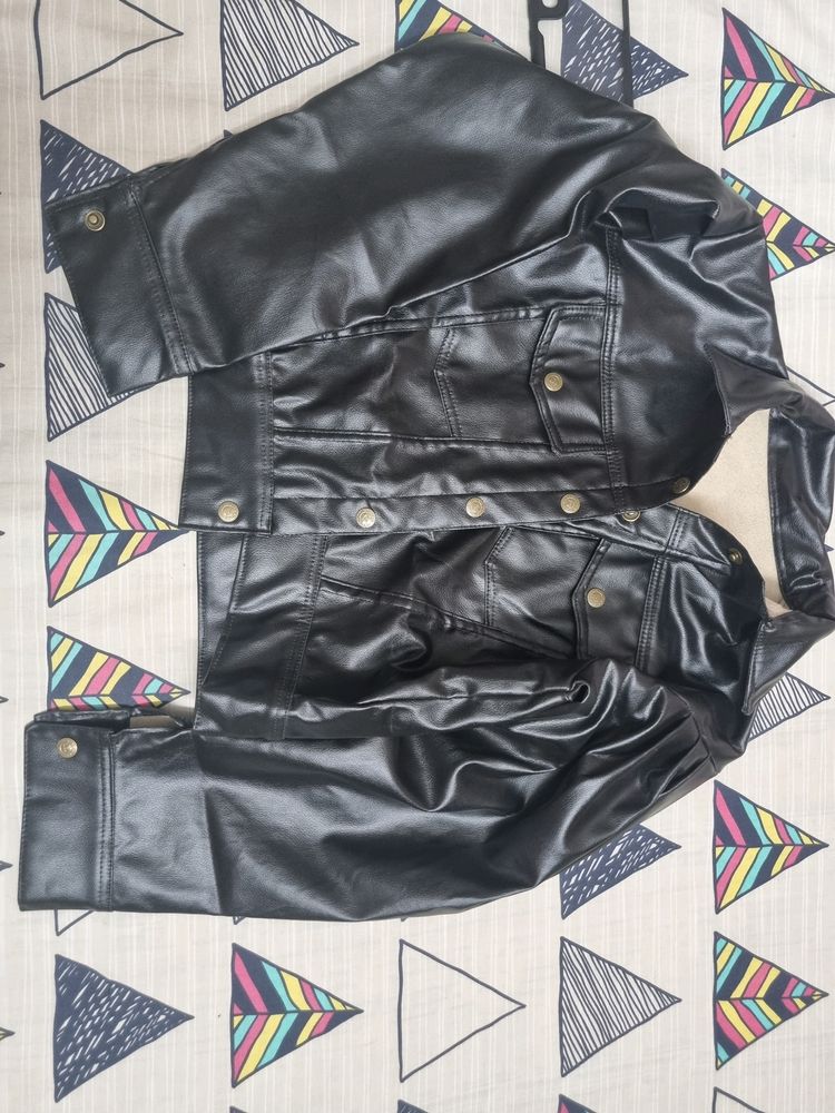 Crop Leather Jacket