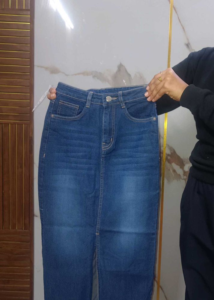 Denim Straight Skirt