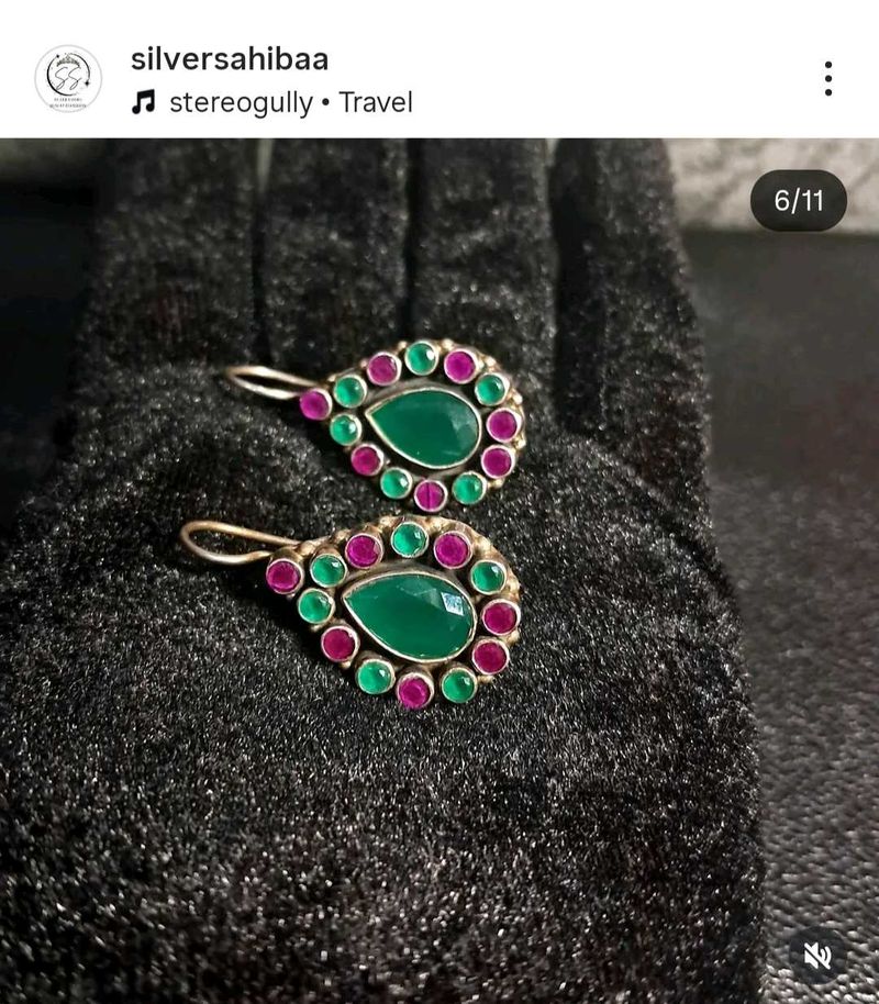 Gemstone Drop Earrings