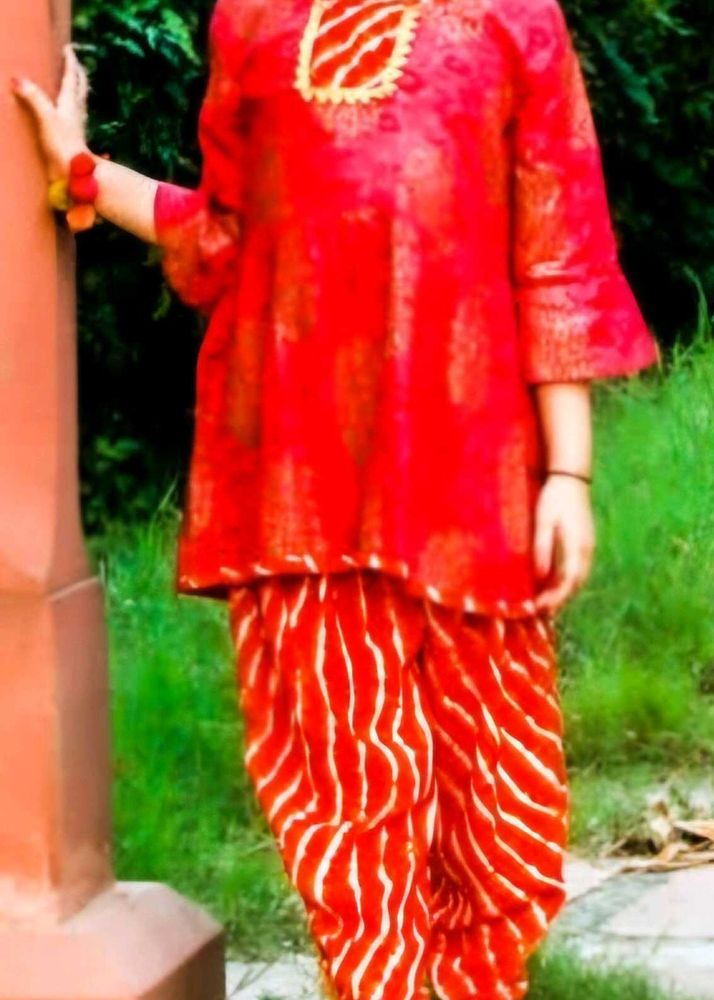 Festive Kurta- Dhoti Salwar Set For 4-6 Yrs