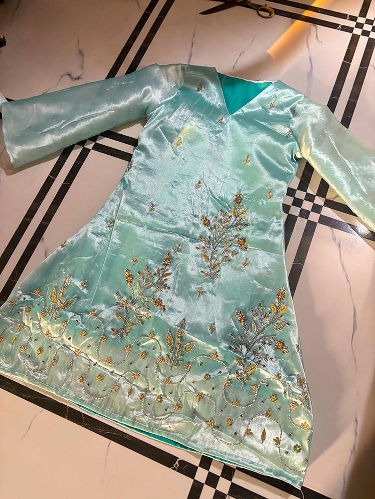 Embroidered blue Kurta