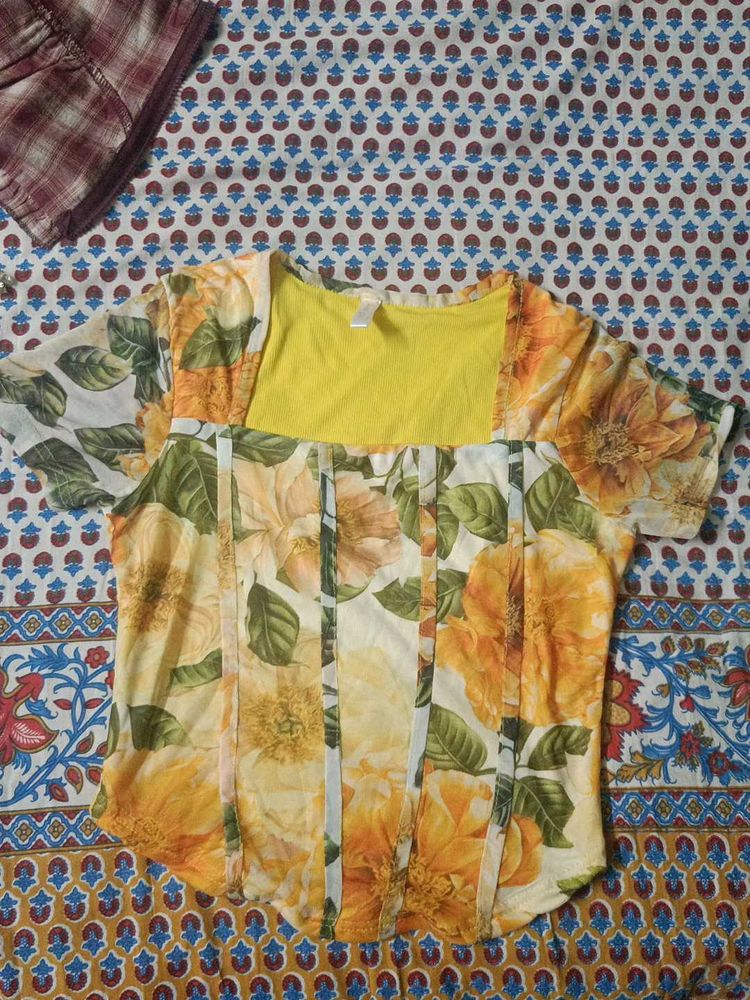 Floral Corset Top