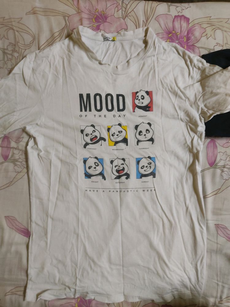 White Oversized Unisex Tshirt(Size-L)