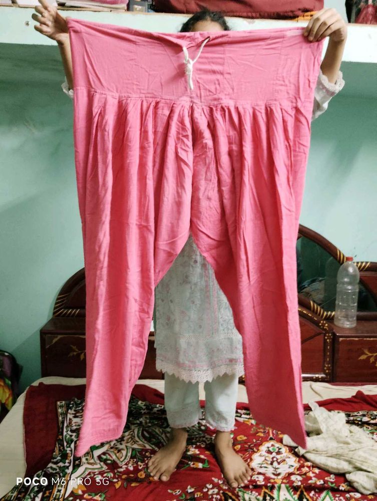 Pink Cotton Salwar Pants Pek Of 3