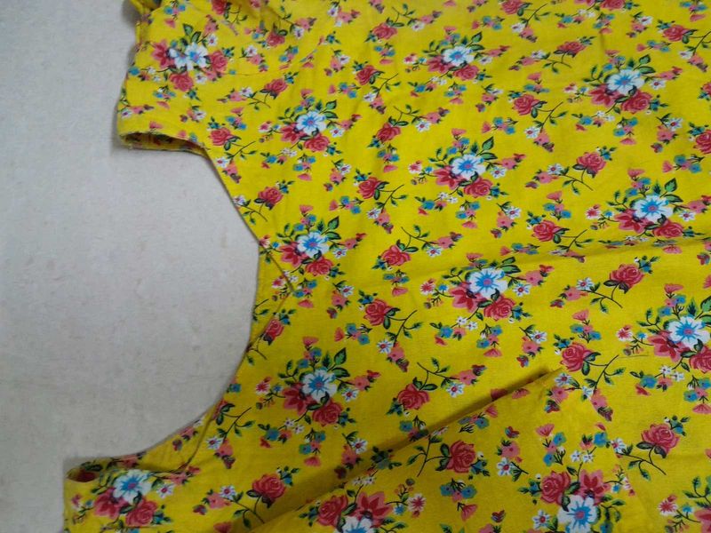 Yellow Floral kurta