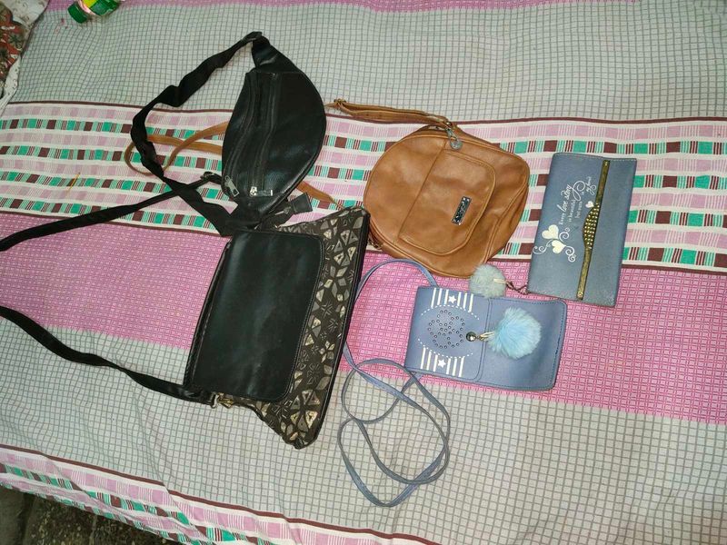 Assorted Handbags combo of 5