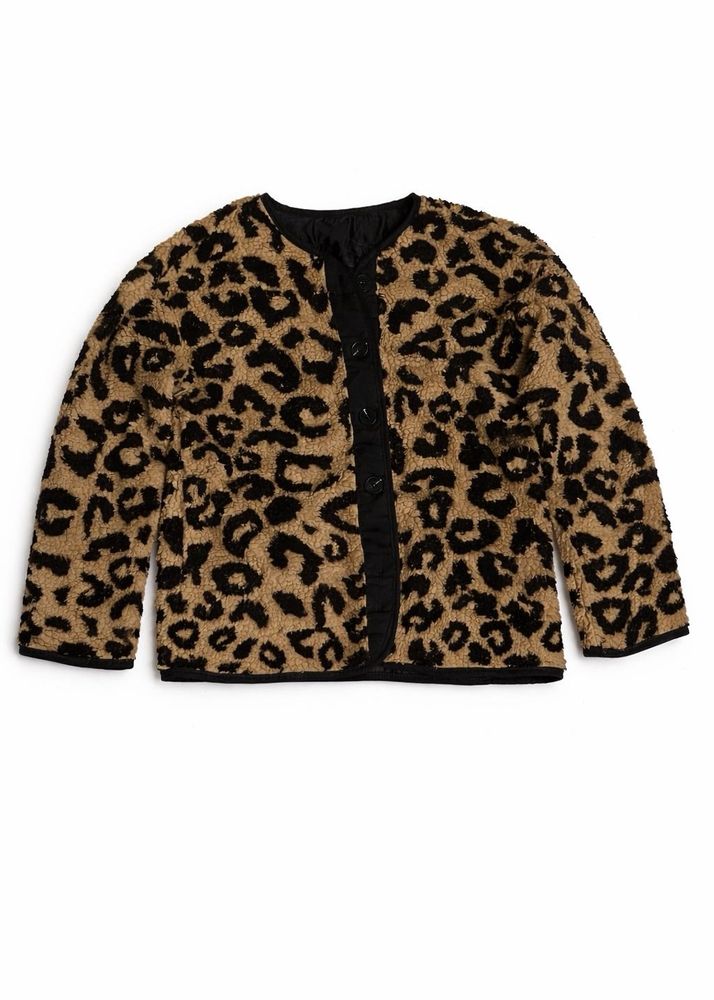Leopard Print Fleece Jacket