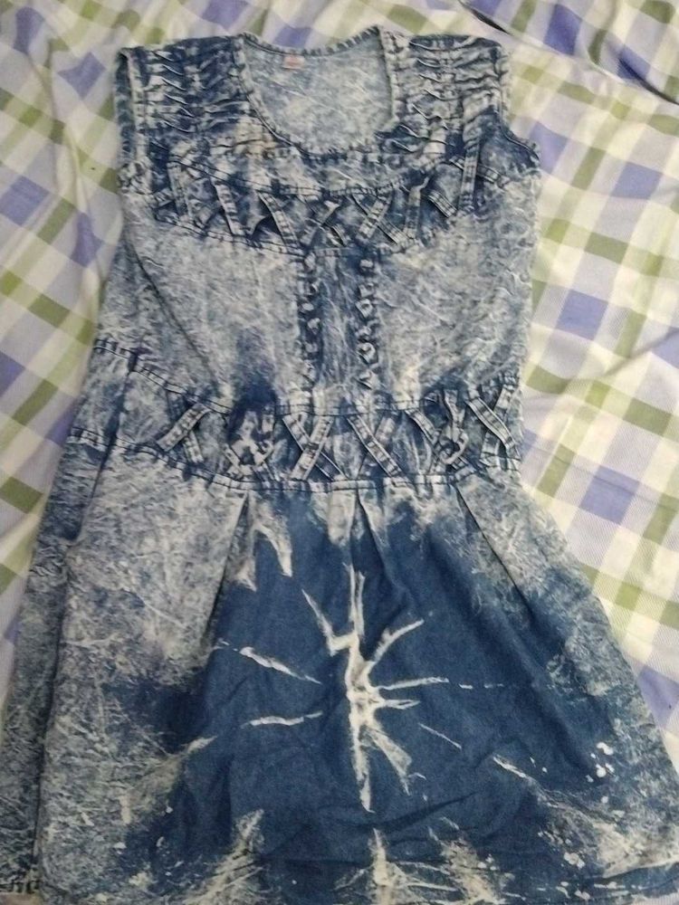 Acid Wash Denim Dress