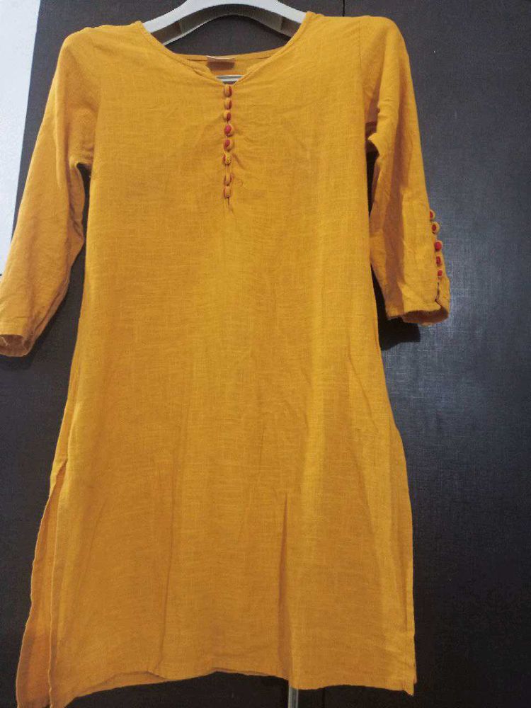Mustard Yellow Kurti