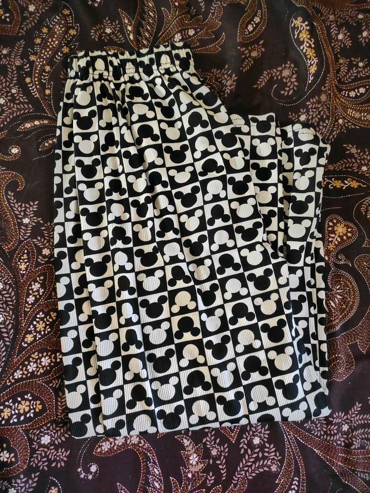 Mickey Mouse Print Pants