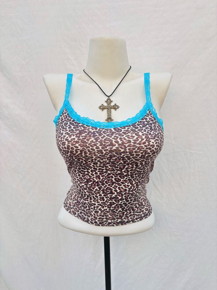 Leopard Lacey Cami