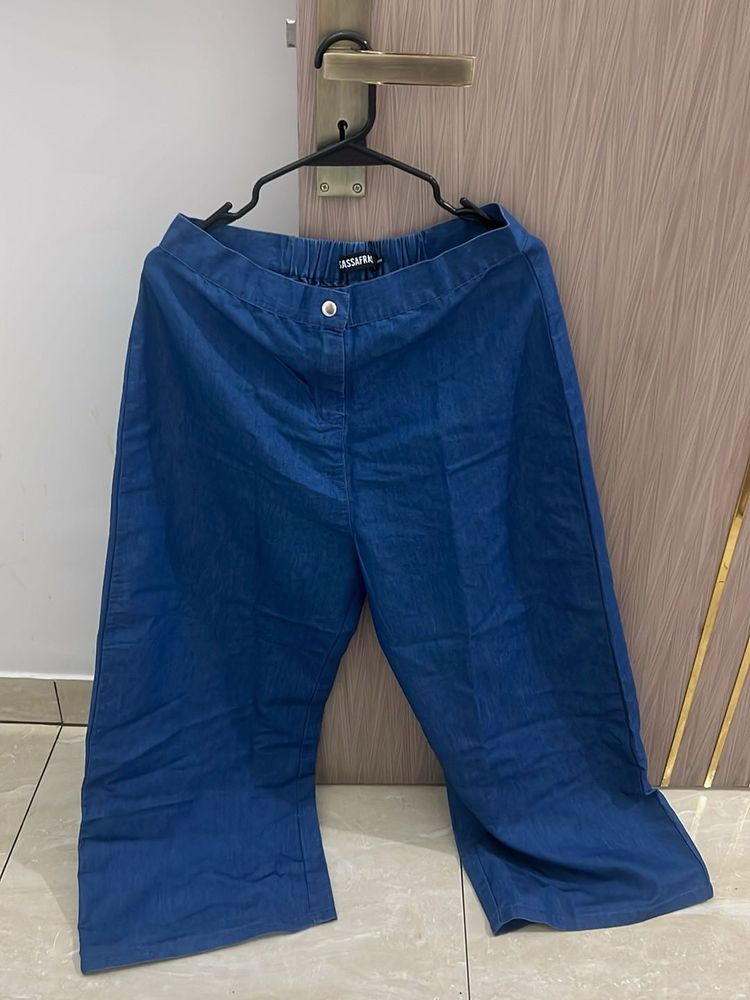 Blue Wide Leg Pants