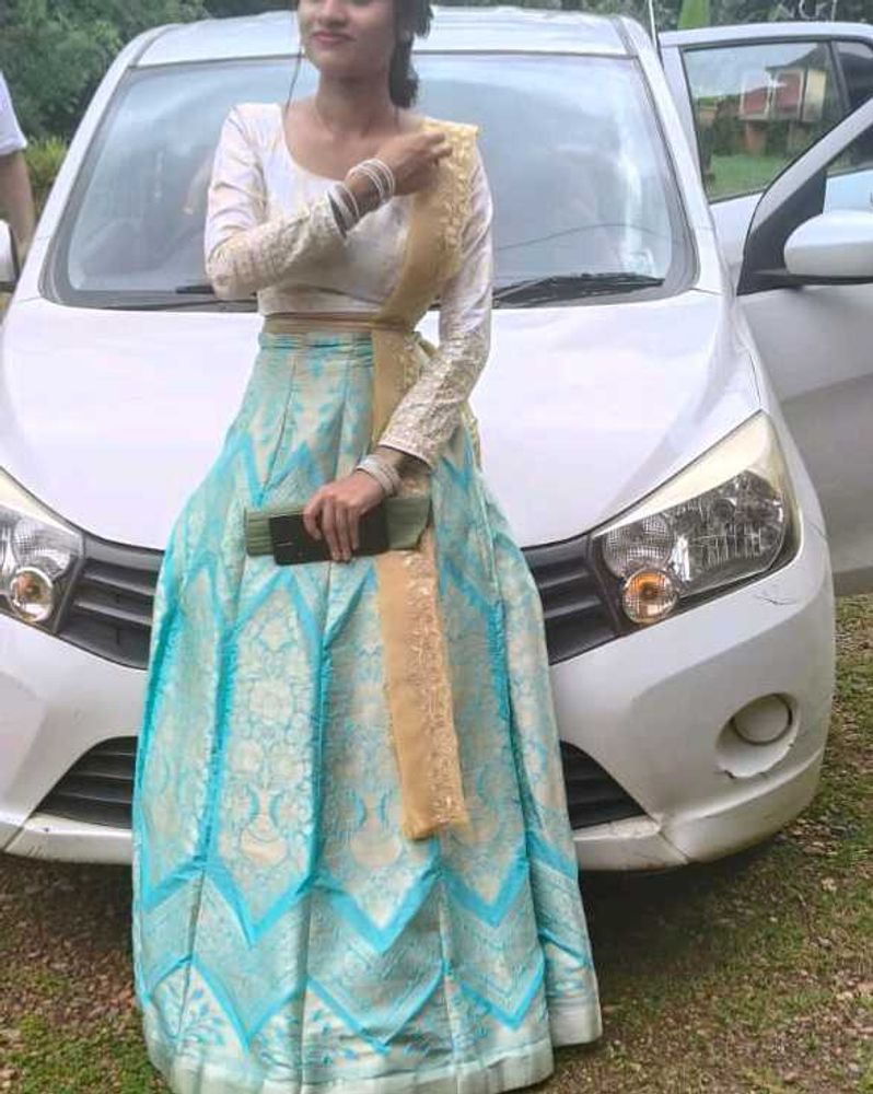Unique Ethnic Lehenga Set (Without Golden Dupatta)