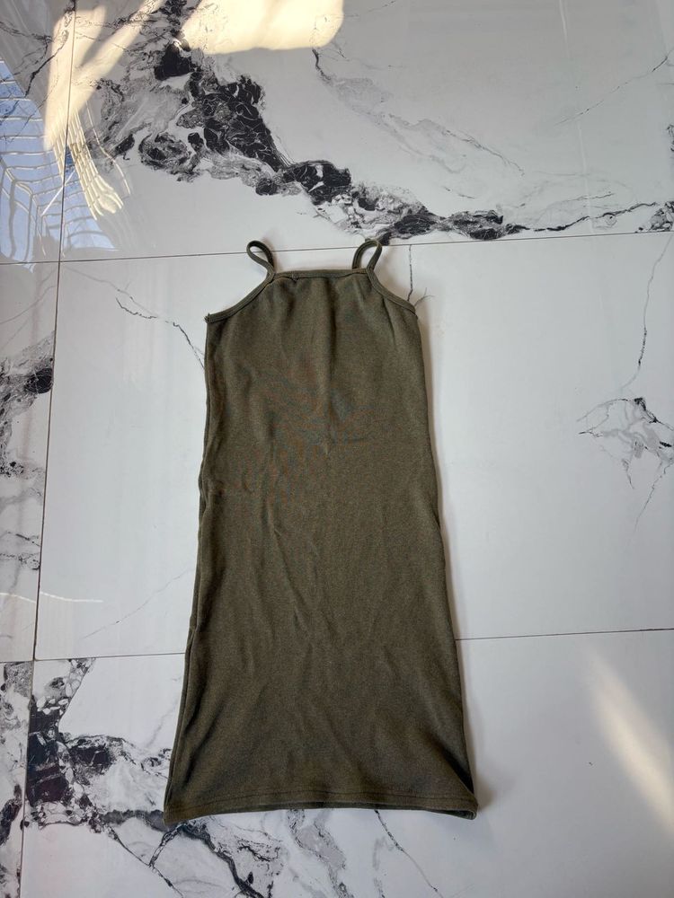 Olive Green Slip Dress