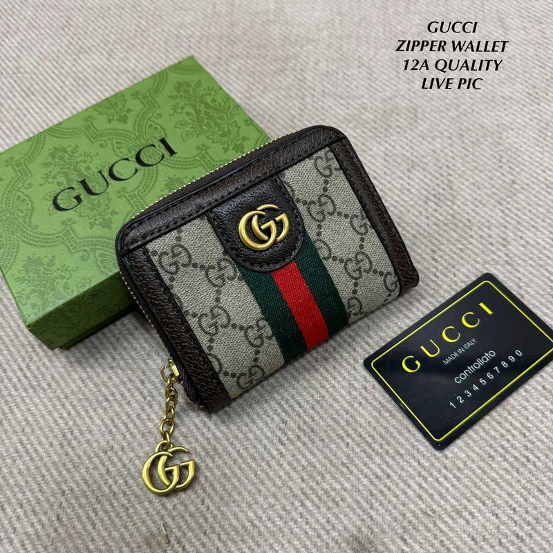 GUCCI ZIPPER WALLET 12AA QUALITY WD BOX