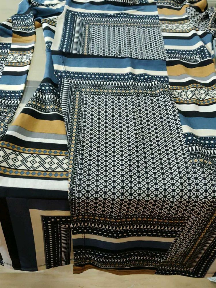 boho print bodycon dress