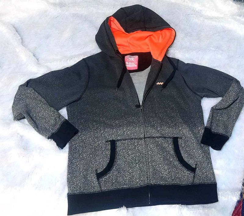 Comfortable Gray Zip-Up Hoodie