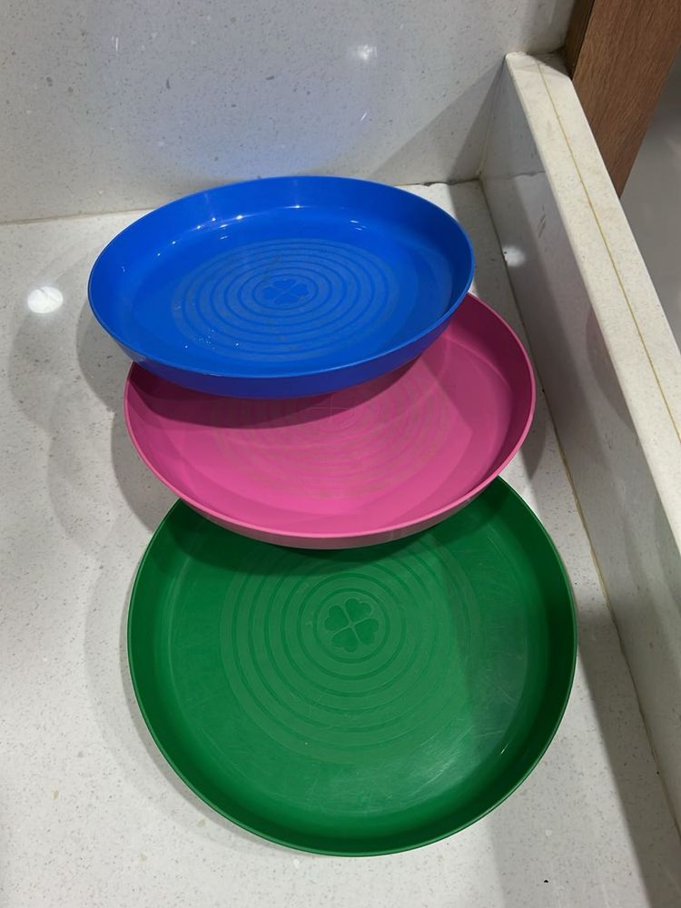 Colorful Dinnerware Plates Set Of 3 Small