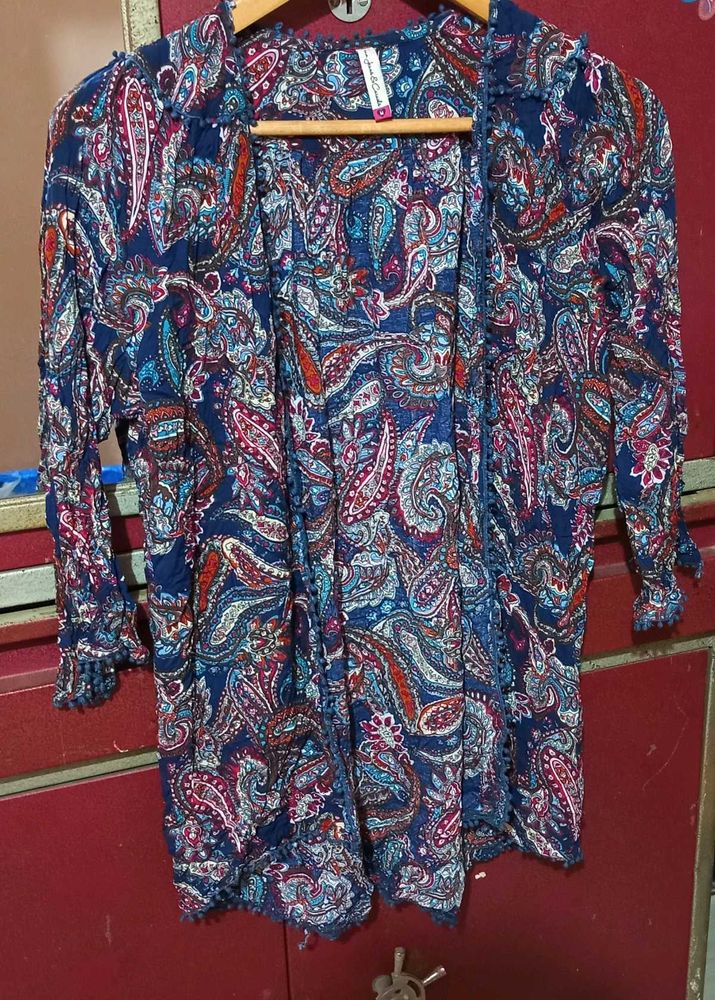 Paisley Print Cardigan