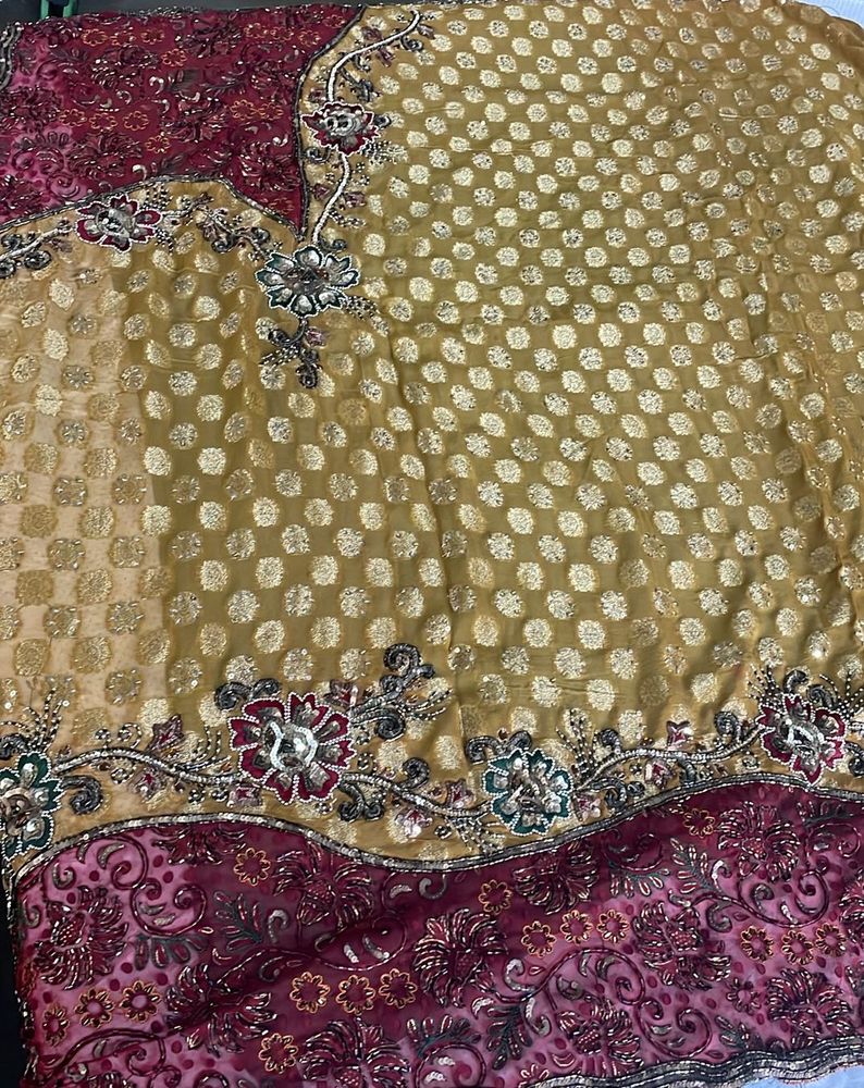 Beautiful New Saree. All over Handwork