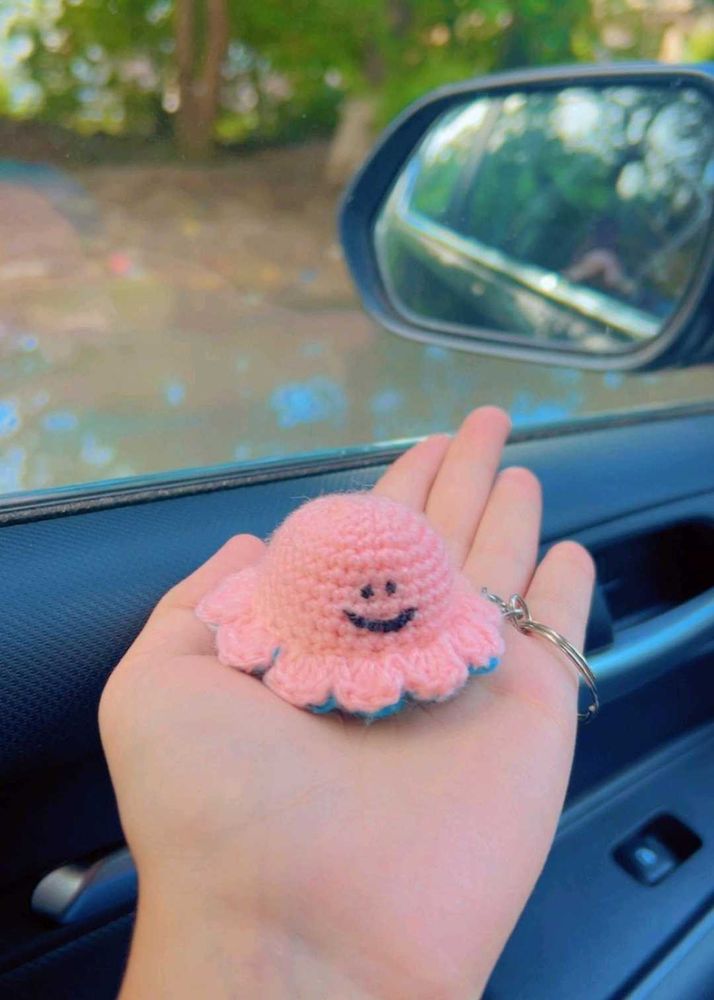Cute Crochet Octopus Keychain