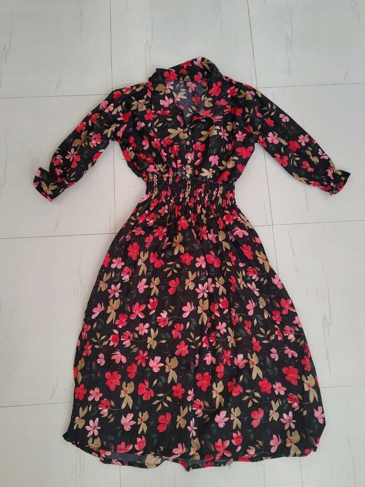 Floral Print Midi Dress