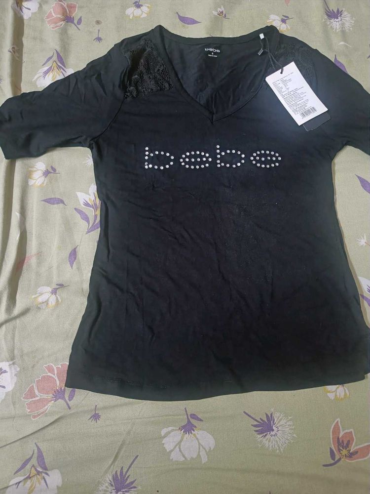bebe Rhinestone Top