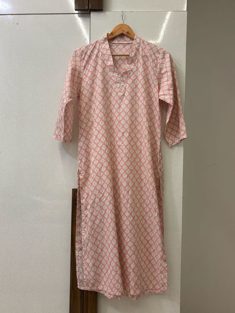 Elegant Pink Printed Kurta