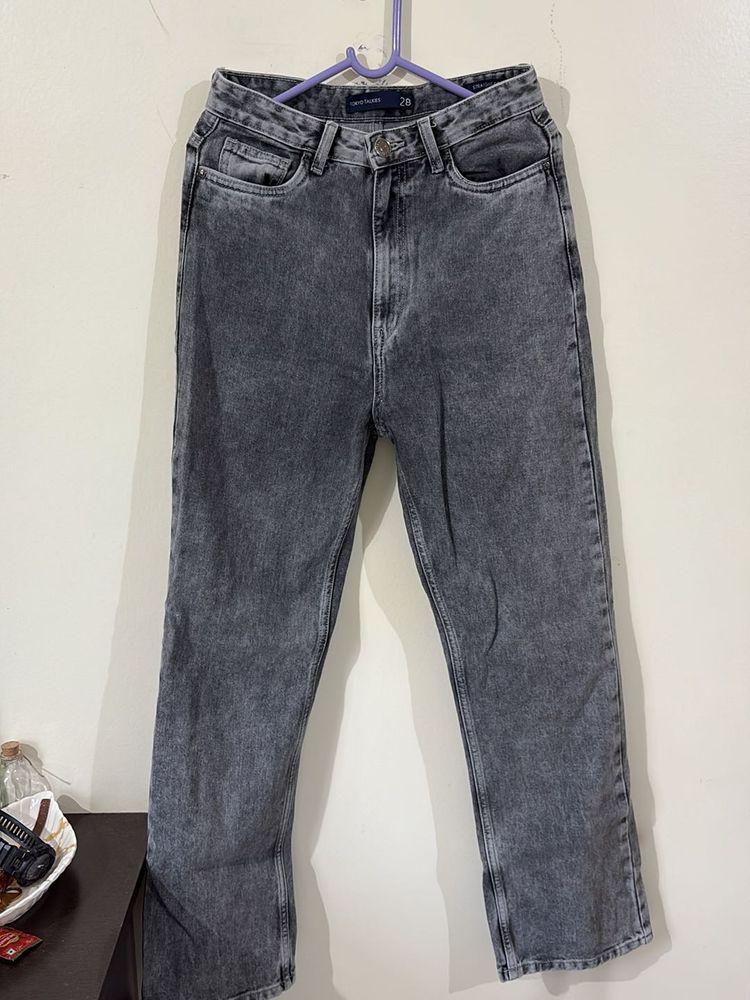 Acid Wash High Waisted Jeans