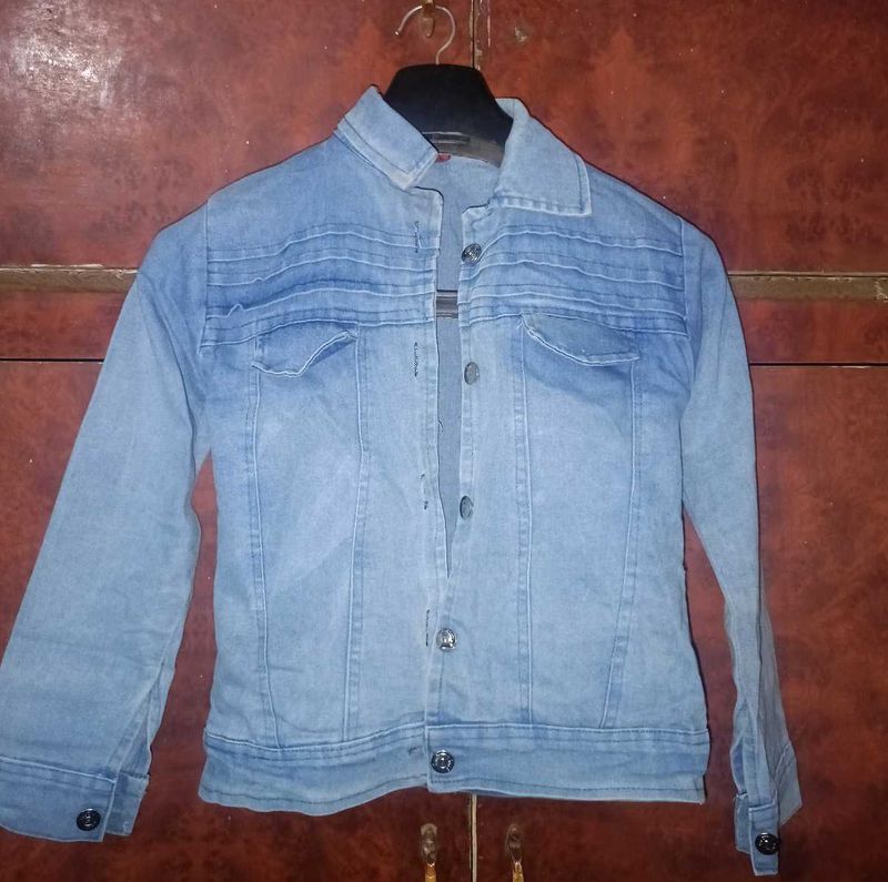 Classic Light Blue Denim Jacket for Women