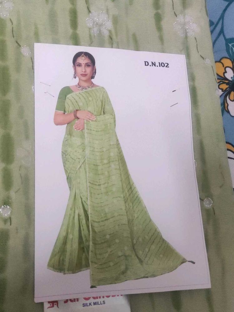 Elegant Green Saree (3 Piece Available)