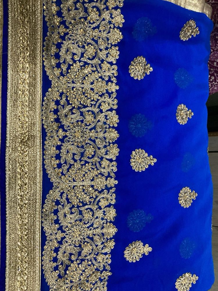 Elegant New Blue 2shade Saree -Rs.2700