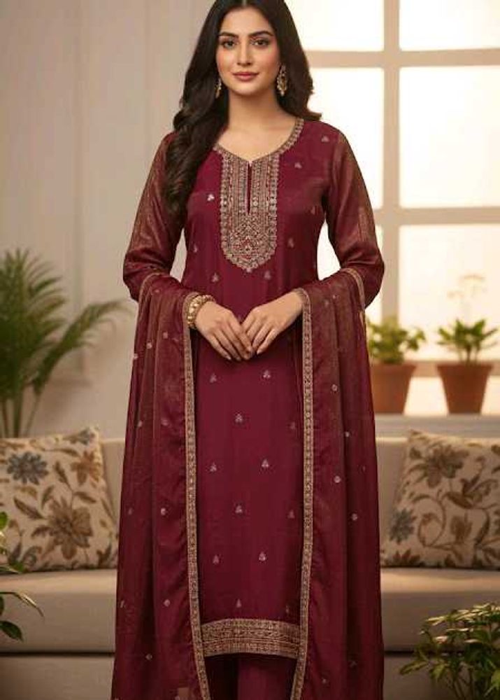 Elegant Embroidered Salwar Suit