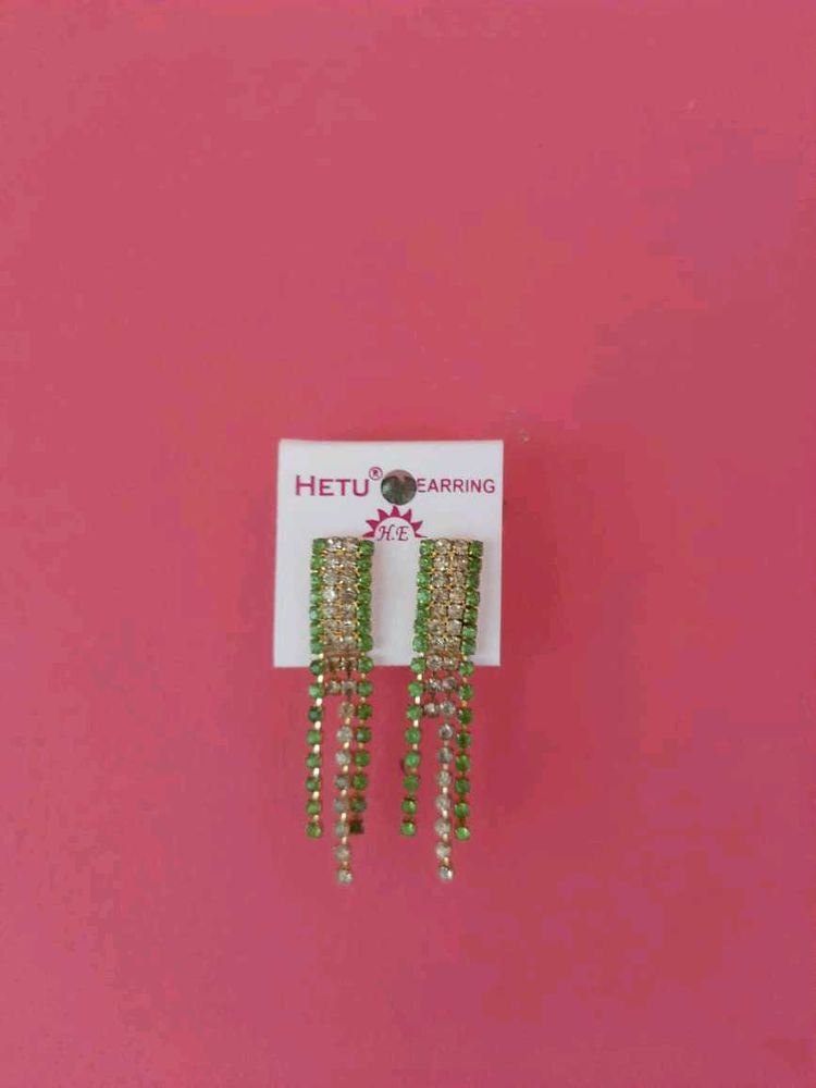 Green Cascade Earrings