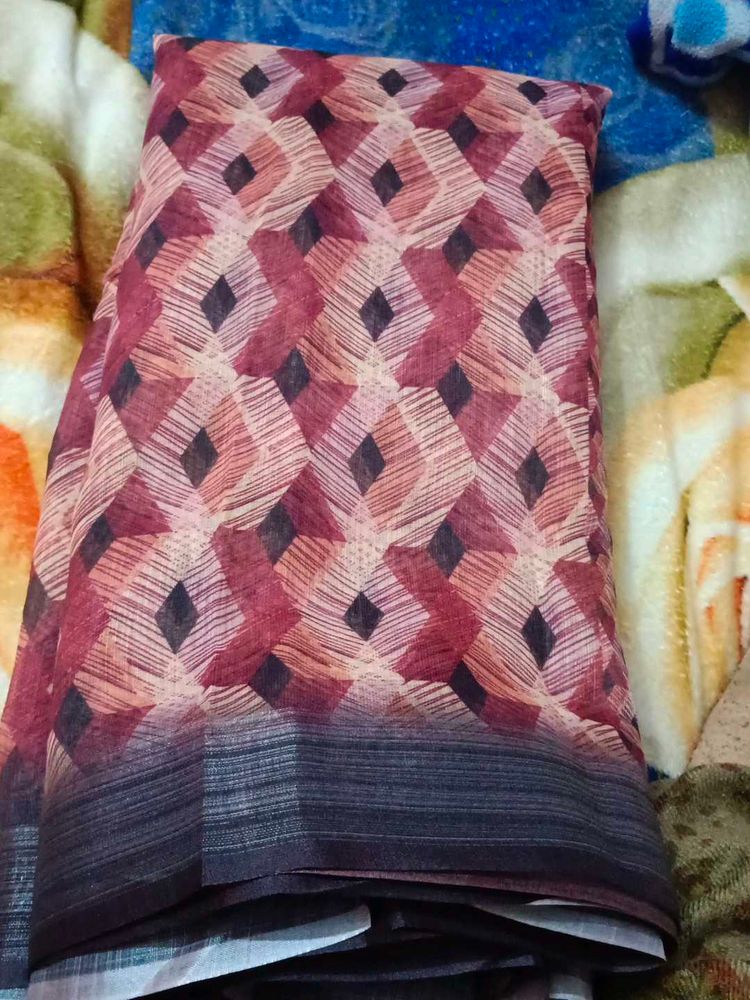 New Saree With Blouse