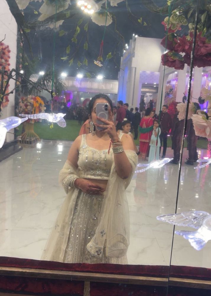 Off White Wedding Lengha