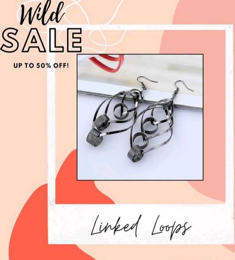 Beautifull Loops Earings For Parties And Wedding