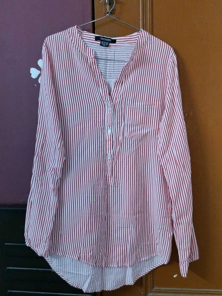 Red and white striped shirt