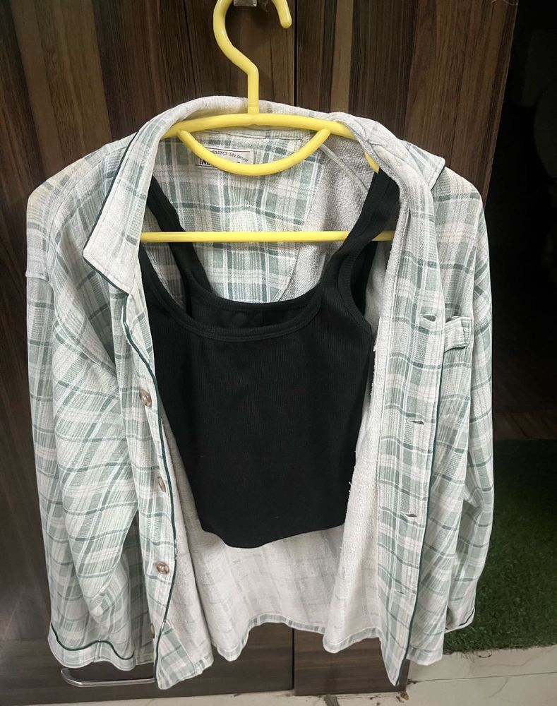 New Oversized Shirt And Tank Top