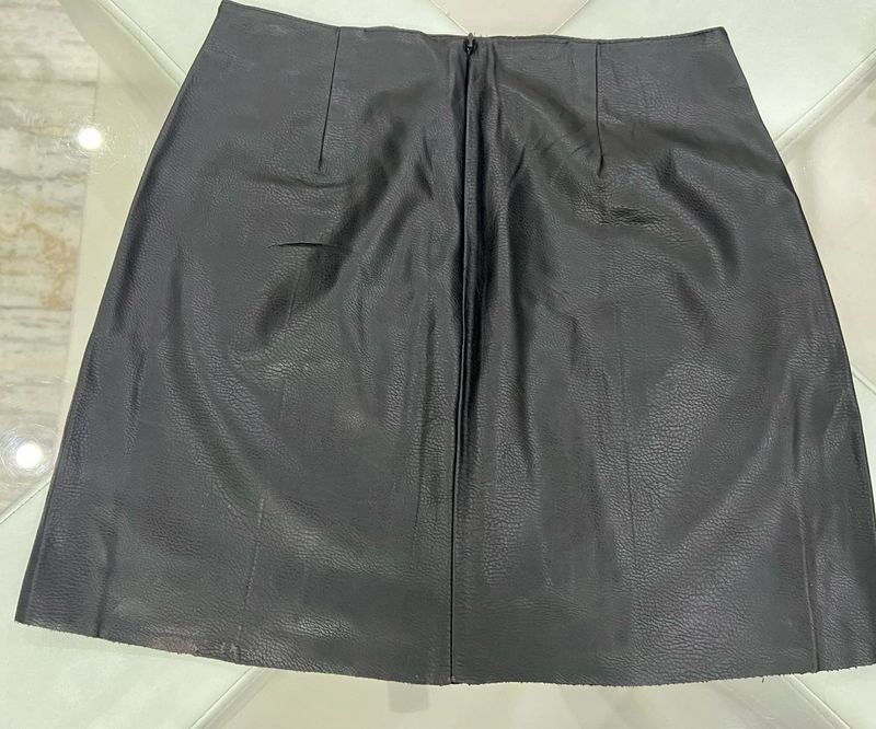 Branded Leather Women’s Skirt