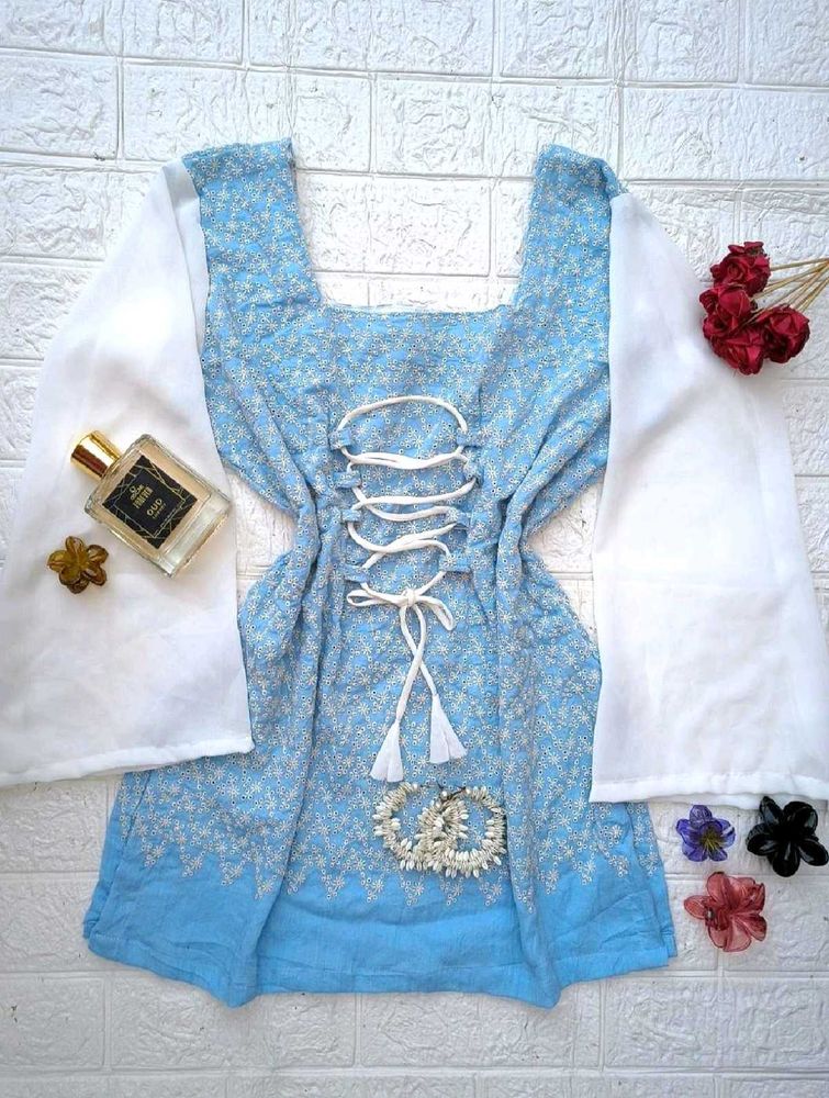 Embroidered Corset Back Kurti🌷