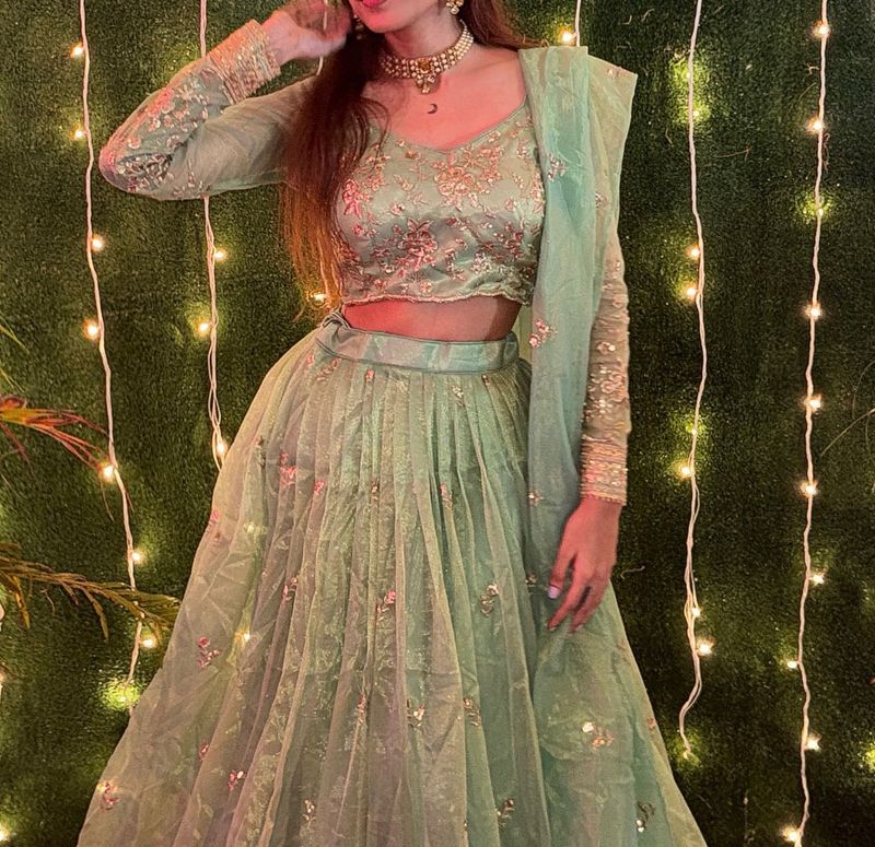 sea green lehanga choli🩵