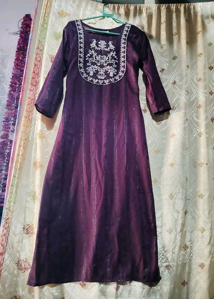Elegant Purple Kurta Set