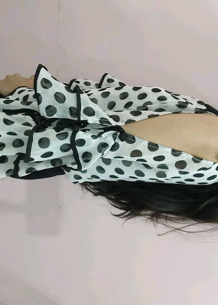 Polka Dot Sheer Top