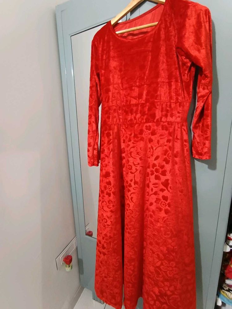 Elegant Red Velvet dress