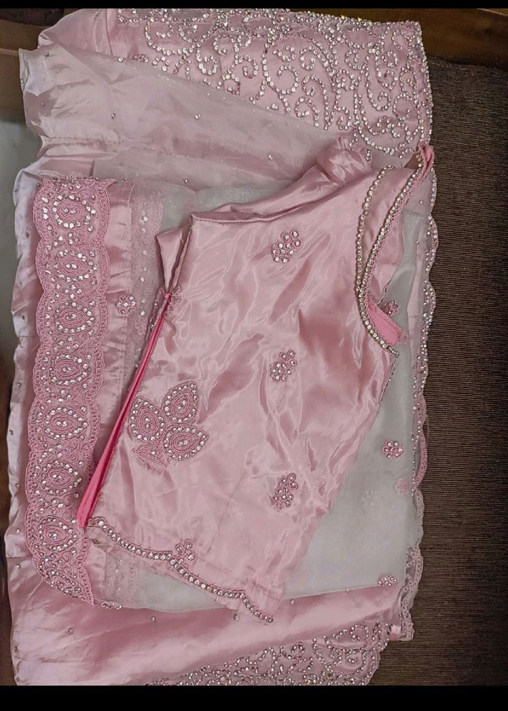 Elegant Pink Embellished Lehenga